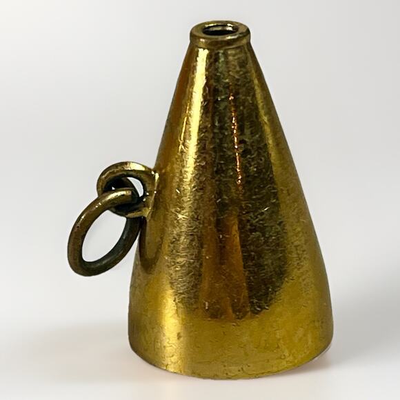 Vintage 10K Yellow Gold Filled Pendant Charm Cheerleader Mega Phone - Signed - Picture 3 of 8